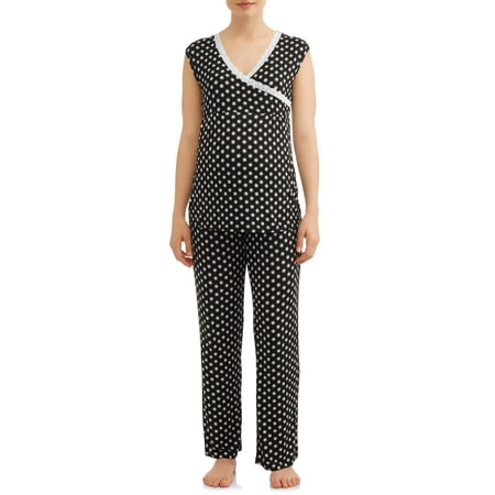 Nurture by Lamaze Maternity nursing sleeveless top and pants sleep set- Available in Plus