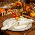 thumbnail image 2 of Artificial Maple Leaf Pumpkin Napkin Ring – Handmade Table Decor Holder for Wedding Fall Daily Dining, Practical Festive Essential, 2 of 7