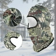 thumbnail image 4 of Unique Bargains 1 Pc Ice Silk Snake Pattern Balaclava Face Mask Dark Green, 4 of 5