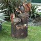 thumbnail image 4 of Estatua Fuente solar Jardín Estatua Resina Artesanía Animal Escultura Ornamento (Ardilla), 4 of 6