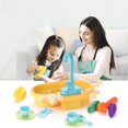 thumbnail image 3 of Sink Toy Set Assorted 16PCS Electric Kitchen Sink Playset Dishwasher Pretend Toy, 3 of 10