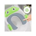 thumbnail image 4 of Potty training seat con step stool ladder para toddlers - anti-slip safe pads, adjustable height legs, gray/green, 4 of 7
