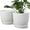 White, variant on Plant Pots 6 Inch Set of 5, Flower Pots with Multi Mesh Drainage Holes, Planters for Indoor Outdoor Garden Plants and Flowers (Multicolor)