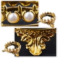 thumbnail image 3 of Crown Nail Art Painting Pen Brush Stand Rack Holder con decoración de perlas sintéticas para manicura DIY Tallado de uñas Lápices de dibujo PincelesOro, 3 of 5