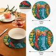 thumbnail image 2 of SKYSONIC Christmas Garland Cat Bear Pot Holders Trivets, 2 Pcs Heat Resistant Trivets for Hot Dishes,Cute Animal Cotton Thread Weave Trivet Mats for Hot Pads Pans Pot Bowl Teapot for Kitchen Decor, 2 of 7