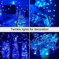 thumbnail image 4 of Morttic 2 Pack 100 LED Fairy Lights Battery Operated, 33Ft Fairy String Lights with Remote, 8 Modes Copper Wire Twinkle Lights for Home Bedroom Patio Indoor Outdoor Decor (Blue), 4 of 13
