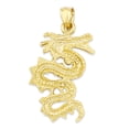 thumbnail image 3 of 14k Gold Year of the Dragon Pendant, Chinese Dragon Necklace, Chinese Zodiac Jewelry Gifts for Her with 20 inch Chain, 3 of 4