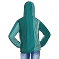 thumbnail image 4 of Cauagu Teal Color Print Sun Protection Jacket for Teen,Full-Zipper Long Sleeve Sun Shirts with Pockets UV Hoodie Shirts Outdoor Athletic Jacket-XX-Large, 4 of 7