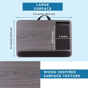 LapGear Home Office Pro Lap Desk with Cushion, Gray Woodgrain