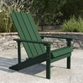 thumbnail image 3 of Merrick Lane Green Adirondack Patio Chair With Vertical Lattice Back And Weather Resistant Frame, 3 of 10