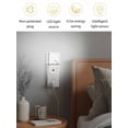 thumbnail image 3 of Fall Night Lights Auto Sensor White Pumpkin Plug-in LED Nightlights Dusk to Dawn for Living Room, Bedroom, Hallway, Stairways Thanksgiving Wall Decor, Autumn Leaf Grey Stripes Wood Night Light, 3 of 9