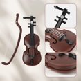 thumbnail image 3 of Miniature Violin 10pcs Tiny Violin Mini Musical Instrument Dollhouse Violin Model Dollhouse Furniture Crafts Ornament for Dollhouse Fairy Garden, 3 of 4