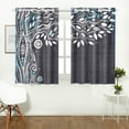 thumbnail image 3 of YUSDECOR Beautiful Tree Navy Window Curtain Kitchen Curtains Window Treatments 26x39 inch,Set of 2, 3 of 3