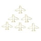 thumbnail image 3 of 100 Uds Clips de papel portátiles antioxidantes galvanoplastia oro lindo avión en forma de Clip de papel de Metal para oficina hogar, 3 of 5