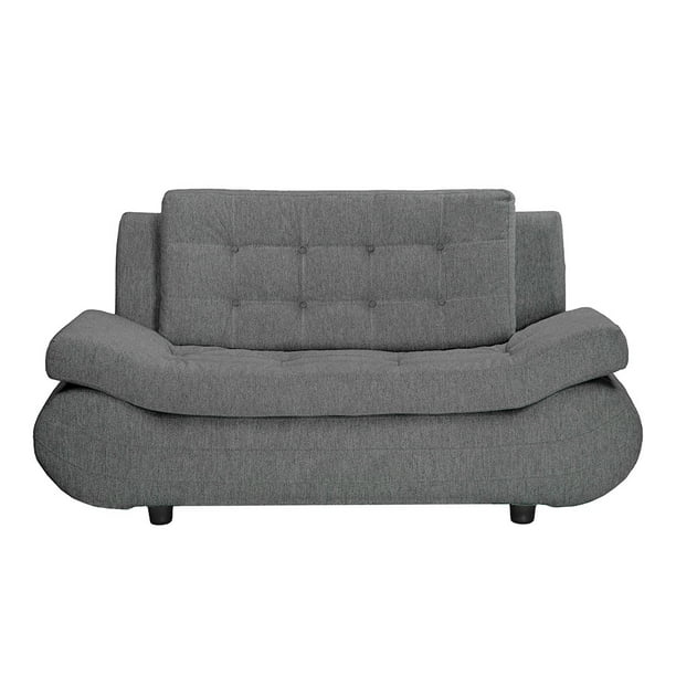 Sofá Love Seat Bali Rogga 2 Plazas Gris Oscuro