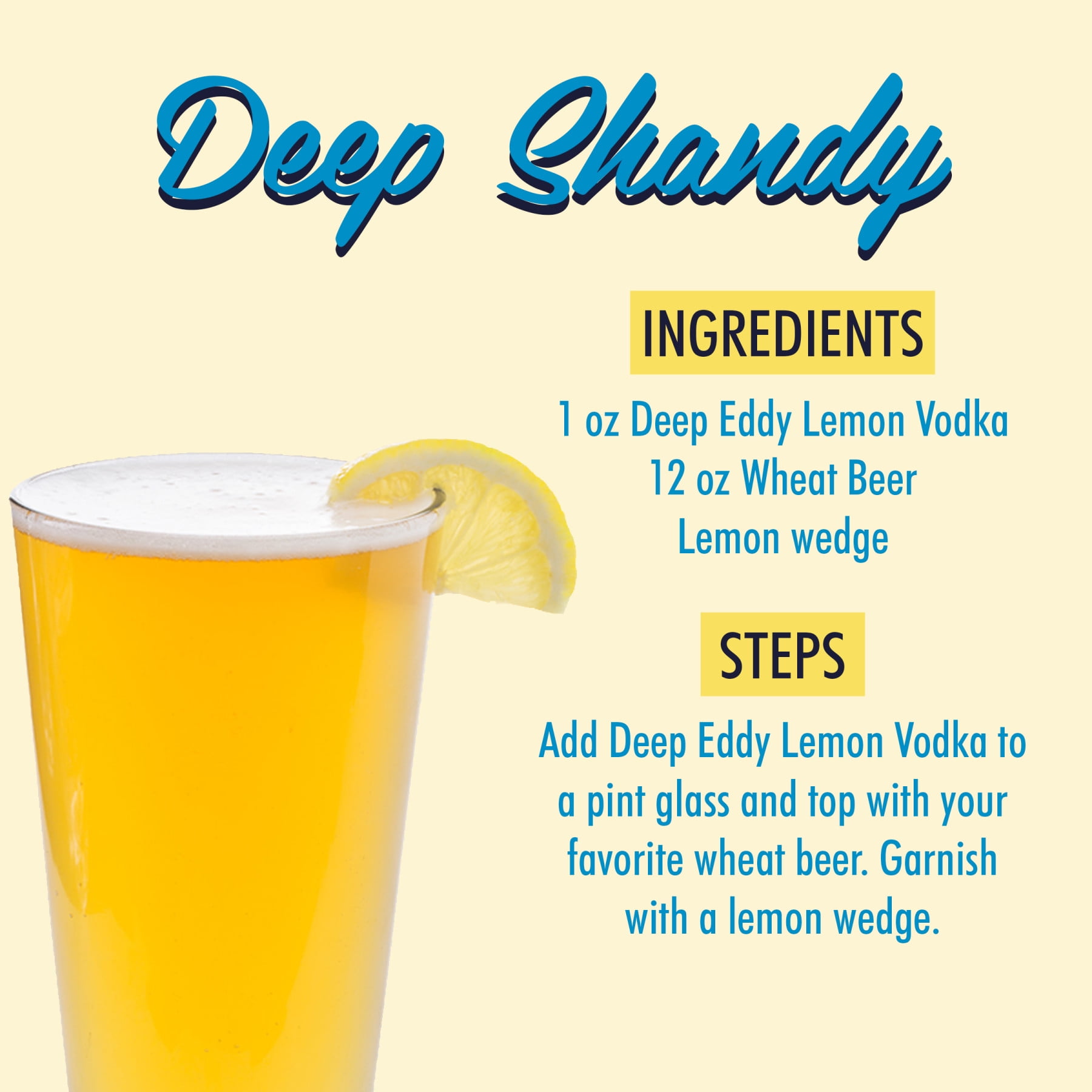 Deep Eddy Lemon Flavored Vodka, 1.75 L Bottle, 35% ABV