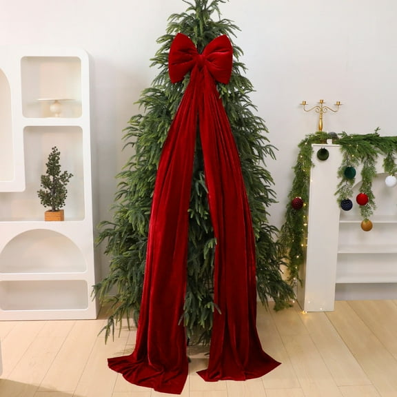 Large Bow Big Coquette Bow Giant Bow for Backdrop Party Wedding Birthday Baby Shower Room Wall Decor Christmas Tree Decoration 15.7×78.7 Inch,Large Christmas Bow