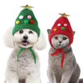 thumbnail image 2 of Sombrero para Mascotas jinwen de 2 Piezas Árbol de Navidad Accesorios de Ropa, 2 of 8