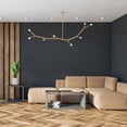 thumbnail image 5 of Dainolite 8 Light Incandescent Horizontal Pendant Matte Black, 5 of 7