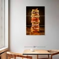 thumbnail image 2 of Elephant Stock Sandwich Stack Wall Art - Vertical Multi Panel Canvas - Cafe & Restaurant Wall Decor - Food And Drink Multi Panel - Orange And Brown Decor - 36" x 57", 2 of 8