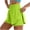 Green, variant on Women's 2 in 1 Running Shorts High-Split Athletic Short High Waisted 3" Liner Workout Gym Short with Pockets (Red, L)