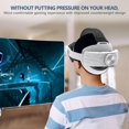 thumbnail image 4 of Courroie de Tête Confortable pour Meta Quest 3, Sangle de Remplacement Légère Accessoires VR, Réduit la Pression sur le Visage Confortable Pratique Design à Rabat Casque VR pour Quest 3, 4 of 5
