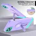 thumbnail image 5 of TECH CIRCLE iPhone12 pro max case with Stand, Compatible  Magnetic Car Mount,Lightweight Case with Detachable With Drop Lens Camera Protection Soft TPU Case for iPhone12 pro max,Purple + Min, 5 of 7