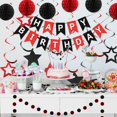 thumbnail image 2 of Decoraciones de cumpleaños meowtastic Happy Birthday en rojo y negro, 2 of 6