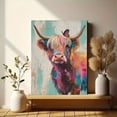 thumbnail image 6 of Abstract Cowboy Silhouette Textured Canvas Print， Suitable for Living Room Decor， Bedroom Wall Art， Office Space Decoration， Entryway Accent， and Bar Wall Hanging, 6 of 8