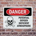 thumbnail image 5 of Potential Oxygen Deficient Atmosphere OSHA Danger Rigid Plastic Sign 10 Inch x 7 Inch - 10 Pack, 5 of 8