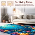 thumbnail image 2 of ODIKA 5'x7' Machine Washable Non-Slip Area Rug, Underwater Adventure Marine Life High Traffic Rug, Blue, 282589, 2 of 7
