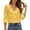 Yellow, variant on Women T-Shirts V-Neck Lace Trim Ruffle Blouse Elegant Casual Fit Flowy Tunic Shirt With Chiffon Birthday Solid Color Tops