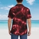 thumbnail image 4 of Balery Red Line Camisas hawaianas de manga corta para hombre, camisas playeras de corte holgado, camisas de vacaciones con botones,Small, 4 of 7