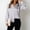 Gray, variant on Womens Soft Satin Silk Leopard Button Down Shirts for Women Silky Long Sleeve Work Shirt Dress Blouses Tops Gray L