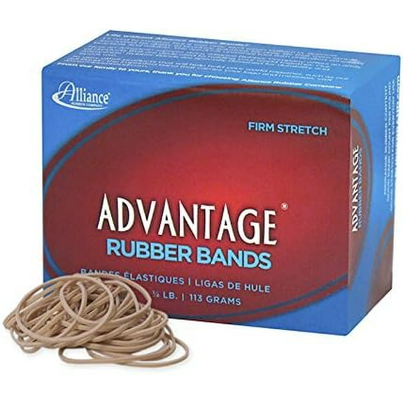 Alliance Rubber 26129 Advantage Rubber Bands Size #12, 1/4 lb Box Contains Approx. 625 Bands (1 3/4" x 1/16", Natural Crepe) 1/4 Pound 1 3/4 x 1/16 inches
