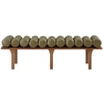 thumbnail image 4 of Meridian Furniture Landon Olive Green Vegan Leather Bench, 4 of 17