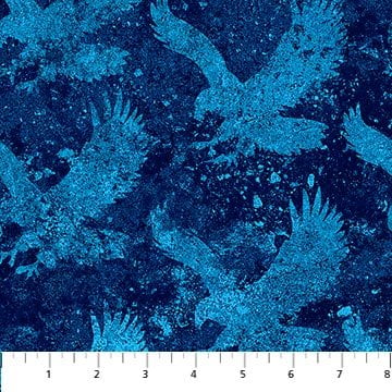 - Stonehenge Stars and Stripes Eagles Flying Blue 39103-49 Cotton Fabric by Northcott
