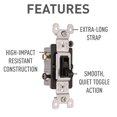 Legrand 663BKG, Trademaster, 15 amp 3Way Toggle Switch for Residential