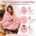 thumbnail image 3 of Pet Pouch Hoodie, Cuddle Hoodie with Kangaroo Pocket for Small Pets, Cozy Pet Carrier Sweatshirt for Cats and Small Dogs, 3 of 6