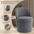 thumbnail image 4 of AFO 360° Swivel Accent Chair Set of 2,Modern Upholstered Barrel Chair with Hidden Storage for Living Room Bedroom,Dark Grey, 4 of 6