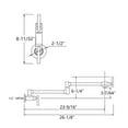 thumbnail image 5 of Sumerain Gold Pot Filler Faucet Wall Mount with Double Joint Swing Arms, 5 of 11