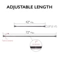 thumbnail image 3 of Polished Chrome Classic Adjustable Tension Shower Rod, No Drill, Expandable 42-73 in., 3 of 7