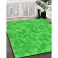 thumbnail image 3 of Ahgly Company Machine Washable Indoor Round Transitional Lime Green Area Rugs, 5' Round, 3 of 7