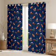 thumbnail image 2 of Manfei Cute Rocket Curtains Pack of 2 (42x84 Each),Kawaii Toy Car Curtains Blackout,Deepblue Red Bedroom Curtains For Boys Kids,Breathable Home Decor, 2 of 6