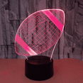 thumbnail image 1 of Football 3D Night Light 3D Illusion Lamp for Boys 16 Changing Color Remote Control Football Kids Room Decor Lights（Style D）, 1 of 5
