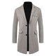 thumbnail image 5 of Abrigos de espiga Inspire Chic para hombres, corte clásico, abrigo de invierno de una sola fila, talla XL, gris, 5 of 6