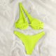 thumbnail image 4 of Traje de baño para mujer, bikini de dos piezas con hombros descubiertos y soporte de acero, color liso, trajes de baño para mujer, conjuntos de bikini para mujer, trajes de baño de bikini para mujer, 4 of 6