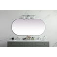 thumbnail image 4 of Metal Frame Oval Mirror 36x72 Inch in Black, 4 of 7