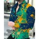 thumbnail image 1 of Camisa casual de fiesta para hombre , camisa social de lujo para hombre, camisa con botones de solapa, camisa casual con estampado de manga larga, ropa para hombre, 1 of 6