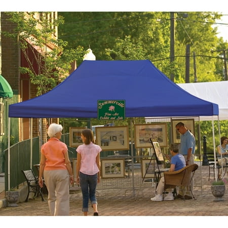 10' x 15' Pro Pop-up Canopy Straight Leg, Blue Cover